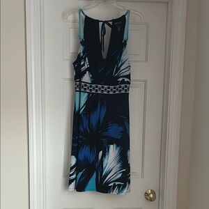 White House Black Market Black and White Sleeveless Sundress